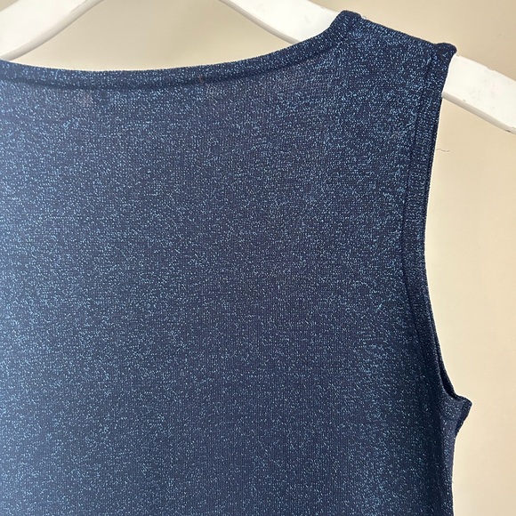 Belldini size M navy glittery knit tank top - Picture 11 of 14